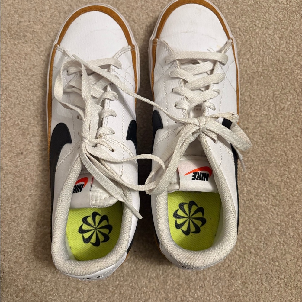 Nike White and Tan Sneakers